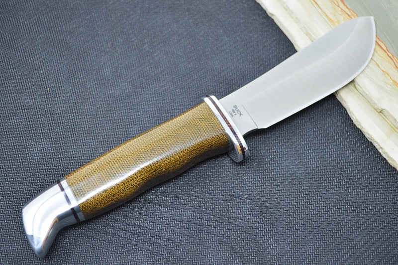 Green Micarta Handle with Aluminum Guards | Buck Skinner Pro Hunting Knife | Northwest Knives