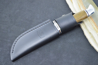 Premium Leather Sheath With Belt Clip | Green Micarta Handle | Northwest Knives
