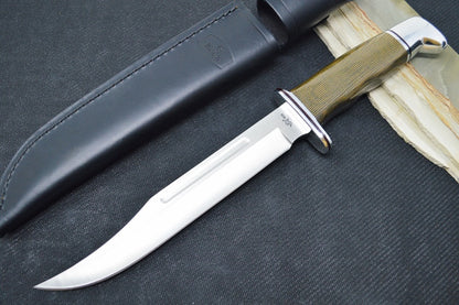 Buck General Pro Hunting Knife - CPM-S35VN Blade / OD Green Micarta Handle / Leather Sheath 13104