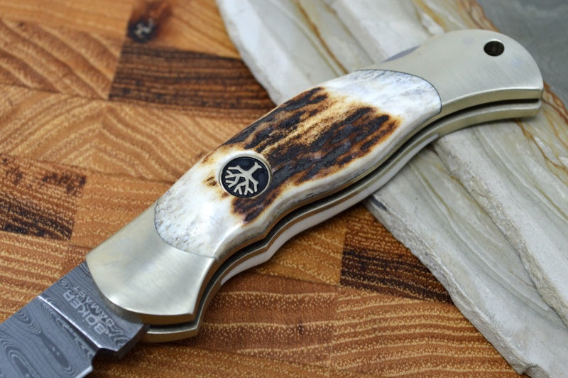 Böker Bone Handle Collectible Fixed Blade Knives for sale