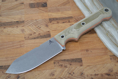 White River Knives 4" Firecraft - Leather Sheath & Micarta Handle