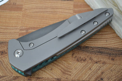 Koenig Mini Goblin - Aqua Twill Carbon Fiber - DLC M390 Blade - Northwest Knives