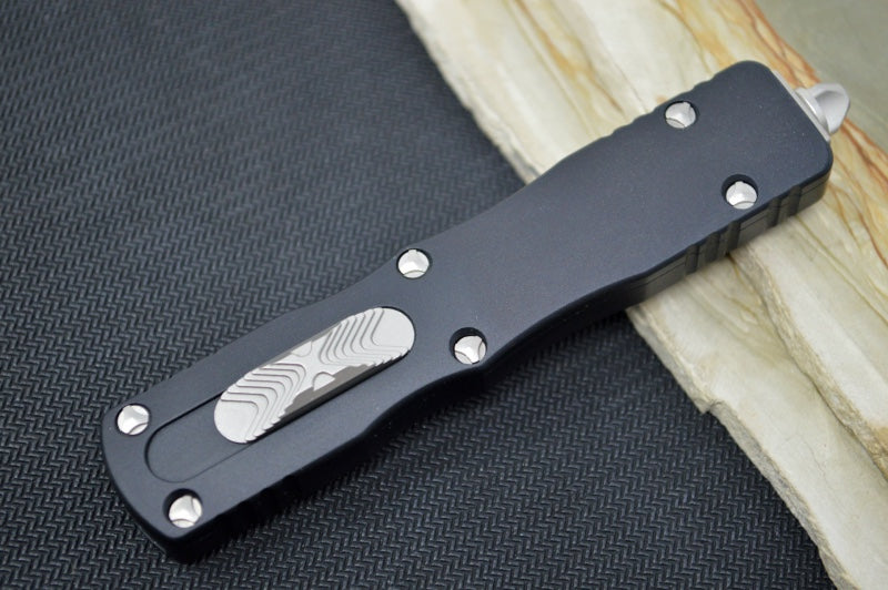 Microtech Dirac OTF - Stonewash Finish / Double Edge / Black Handle 225-10