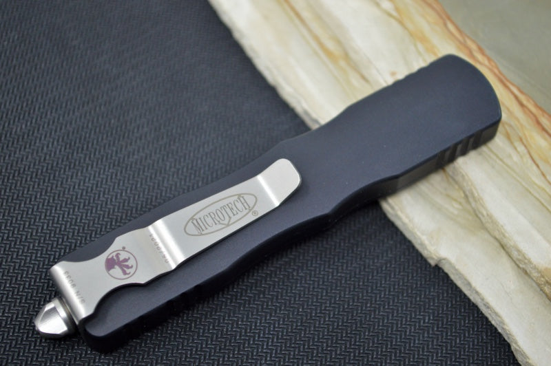 Microtech Dirac OTF - Stonewash Finish / Double Edge / Black Handle 225-10