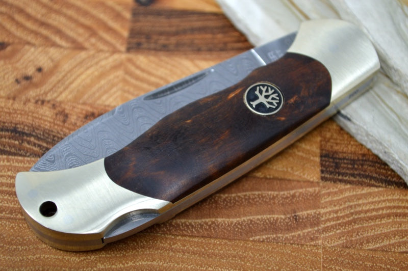 Boker Junior Scout Spearpoint Damascus - Curly Birch Handle 111920DAM