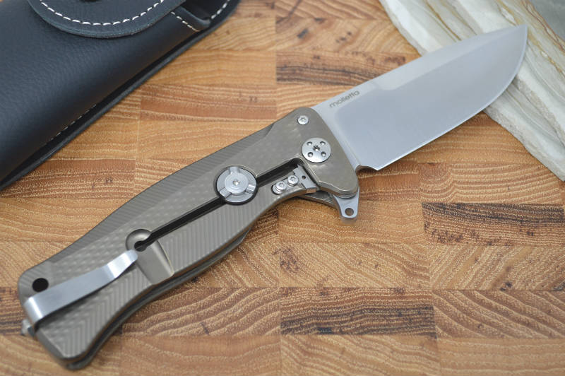 Lionsteel SR-11 Bronze Titanium Integral Flipper - SR11 B - Northwest Knives