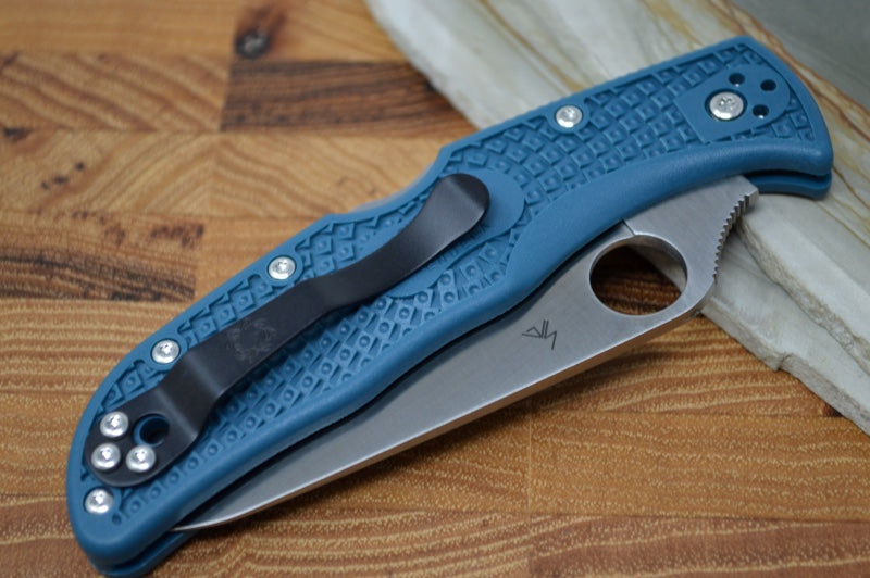 Spyderco Endela - Blue Handle / Satin Blade / K390- C243FPK390