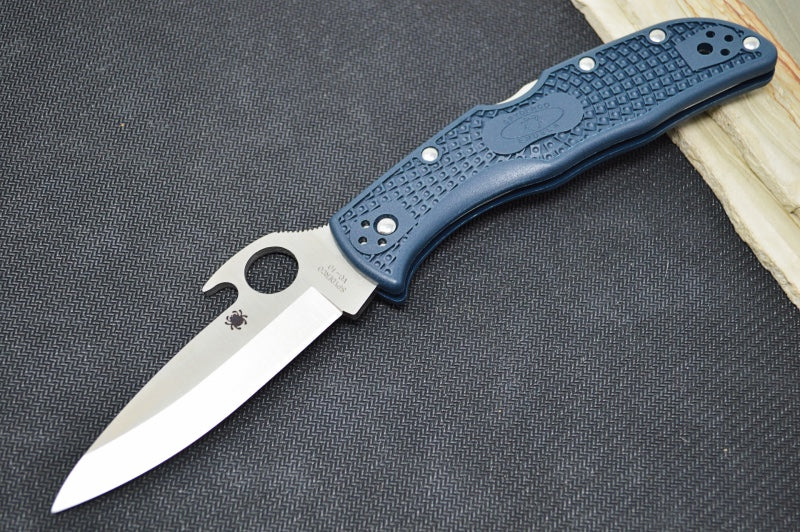 Spyderco Endela Emerson Wave- Blue & Gray Handle / Satin Blade / VG-10 Steel - C243PGYW