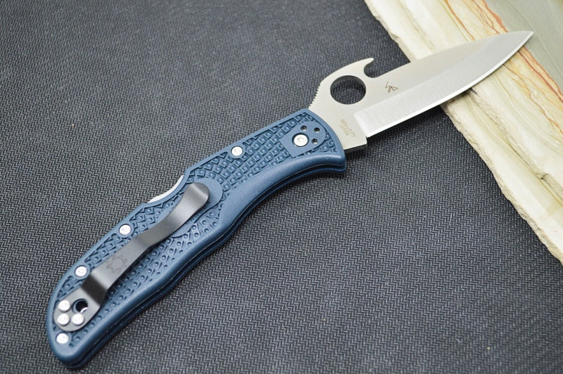 Spyderco Endela Emerson Wave- Blue & Gray Handle / Satin Blade / VG-10 Steel - C243PGYW