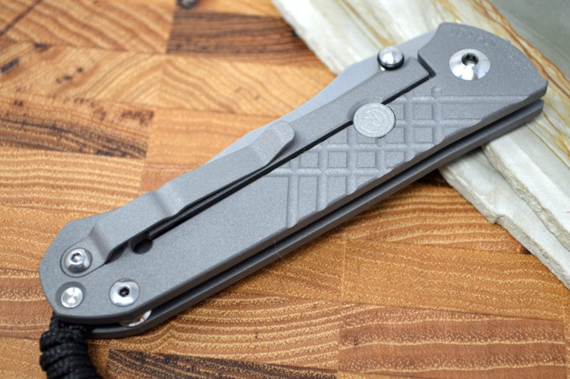 Chris Reeve Umnumzaan Left Handed - Drop Point Blade / CPM-Magancut Steel / Plain Titanium Handle UMN-1001