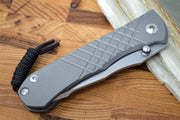 Chris Reeve Umnumzaan Left Handed - Drop Point Blade / CPM-Magancut Steel / Plain Titanium Handle UMN-1001 - Northwest Knives