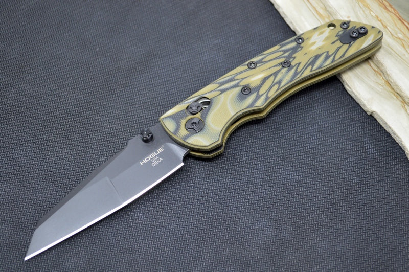 Hogue Knives Deka - Green G-10 Frame / 20CV Steel / Black Wharncliffe Blade 24268 - Northwest Knives
