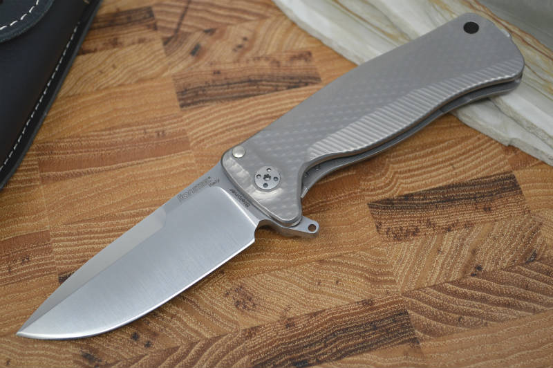 Lionsteel SR-22 Gray Titanium Integral Flipper - SR22 G - Northwest Knives