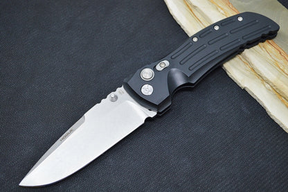 Hogue Knives EX 01 - Black Anodized Aluminum Handle / 154CM steel / 4" Drop Point Blade 34150