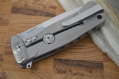 Lionsteel SR-22 Gray Titanium Integral Flipper - SR22 G - Northwest Knives