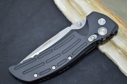 Hogue Knives EX 01 - Black Anodized Aluminum Handle / 154CM steel / 4" Drop Point Blade 34150
