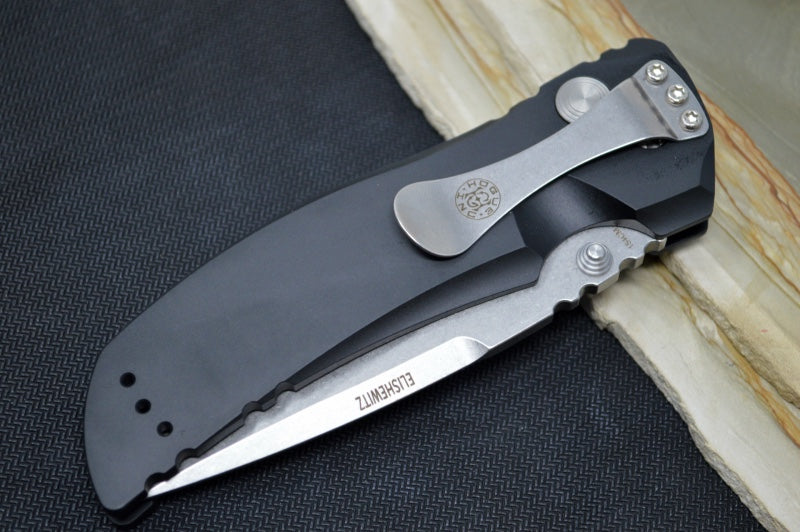 Hogue Knives EX 01 - Black Anodized Aluminum Handle / 154CM steel / 4" Drop Point Blade 34150