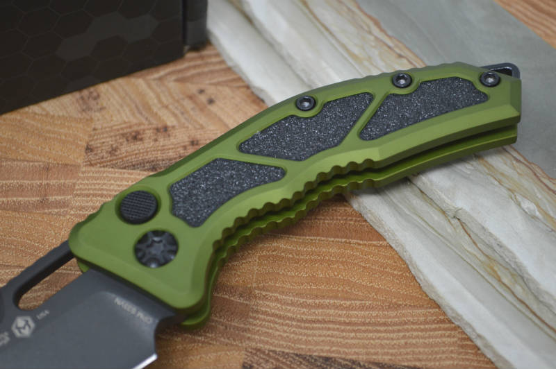 Heretic Knives Medusa Auto - Tanto DLC Blade / Green Handle - Northwest Knives