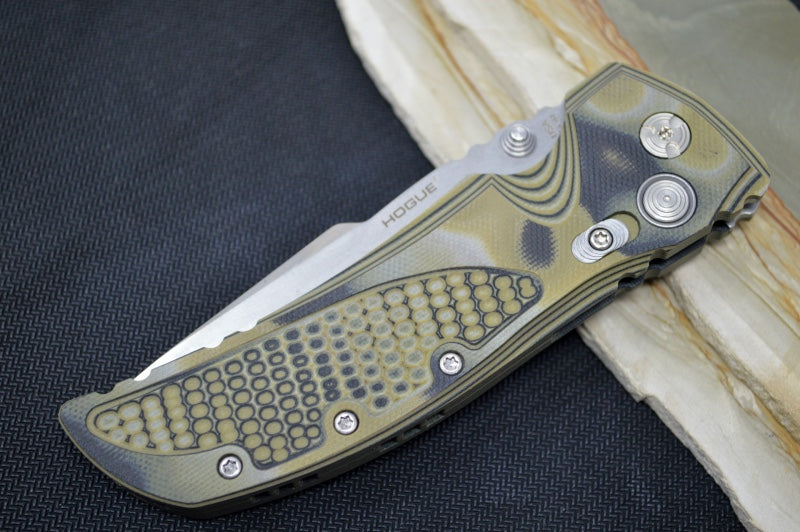 Hogue Knives EX 01 - Green G-Mascus G10 Handle / 154CM steel / 4" Tanto Blade 34148