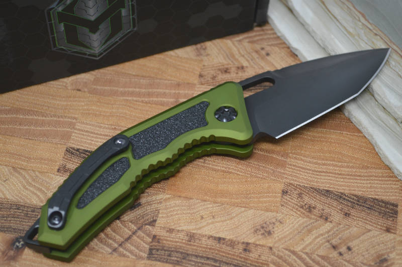 Heretic Knives Medusa Auto - Tanto DLC Blade / Green Handle - Northwest Knives