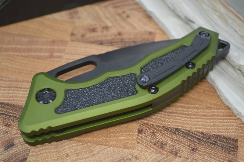 Heretic Knives Medusa Auto - Tanto DLC Blade / Green Handle - Northwest Knives