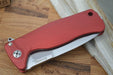 Lionsteel SR-22 Red Aluminum Integral Flipper - Satin Blade - SR22A-RS - Northwest Knives