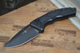 Heretic Knives Medusa Auto - Tanto DLC Blade / Black Battleworn Handle - Northwest Knives