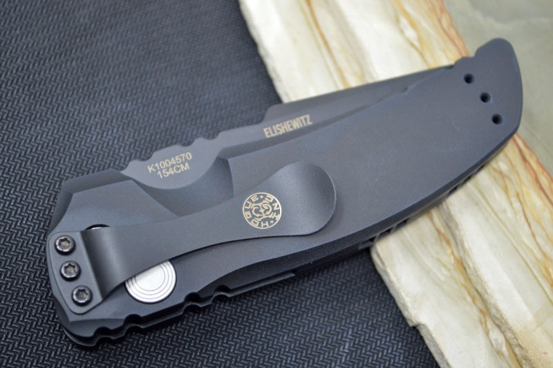 Hogue Knives EX A01 Auto - Black Aluminum Handle / 154CM Blade / Black Tanto Blade 34120