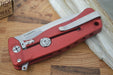 Lionsteel SR-22 Red Aluminum Integral Flipper - Satin Blade - SR22A-RS - Northwest Knives