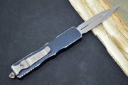 Microtech Dirac OTF - Apocalyptic Finish / Double Edge / Distressed Black Handle 225-10DBK - Northwest Knives