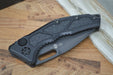 Heretic Knives Medusa Auto - Tanto DLC Blade / Black Battleworn Handle - Northwest Knives