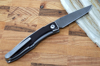 Chris Reeve Knives Mnandi Gentleman's Knife - Macassar Wood Inlay w/ Ladder Damascus (A1)