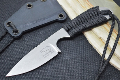 White River Knives Backpacker - Black Paracord Wrap Handle / CPM-S35VN Blade WRBP-PBL