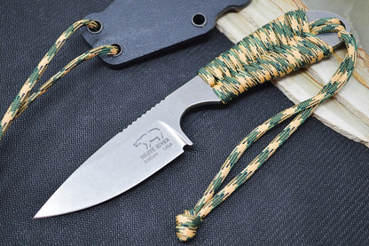 White River Knives Backpacker - Camo Paracord Wrap Handle / CPM-S35VN Blade WRBP-PCA