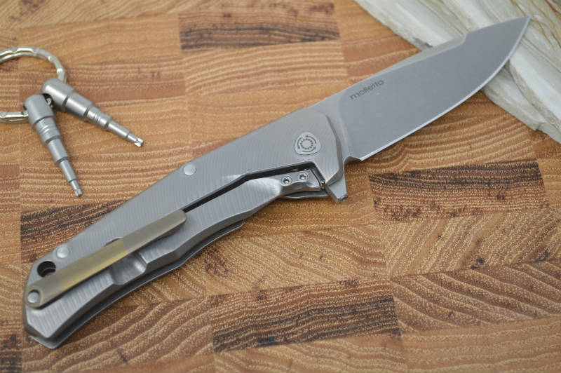 Lionsteel TRE Three Rapid Exchange Bronze Titanium Flipper - TRE-BR - Northwest Knives