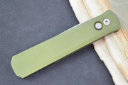 Pro Tech Godfather Auto - OD Green Aluminum Handle / Blasted Blade 920-GREEN - Northwest Knives