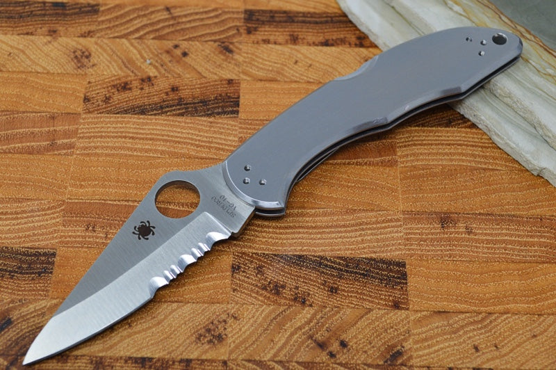 Spyderco Delica - Stainless Steel Handle/ Satin Blade - C11PS - Northwest Knives