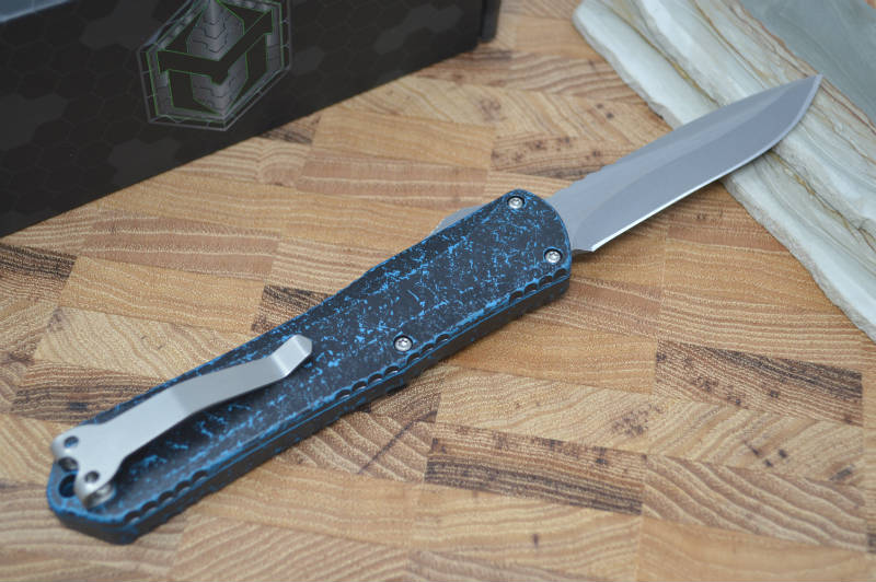 Heretic Knives Manticore X OTF - Break Through Blue / Stonewash Blade - Northwest Knives