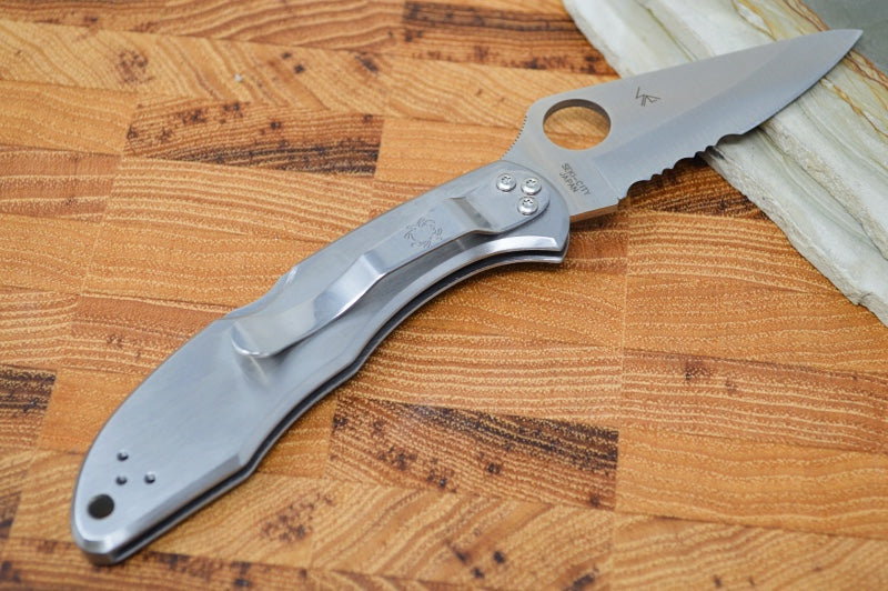 Spyderco Delica - Stainless Steel Handle/ Satin Blade - C11PS