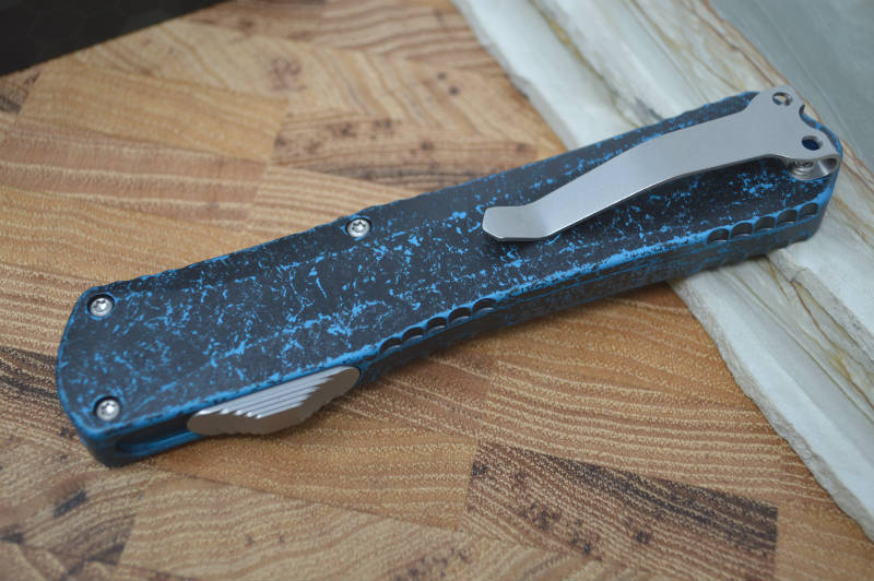 Heretic Knives Manticore X OTF - Break Through Blue / Stonewash Blade - Northwest Knives