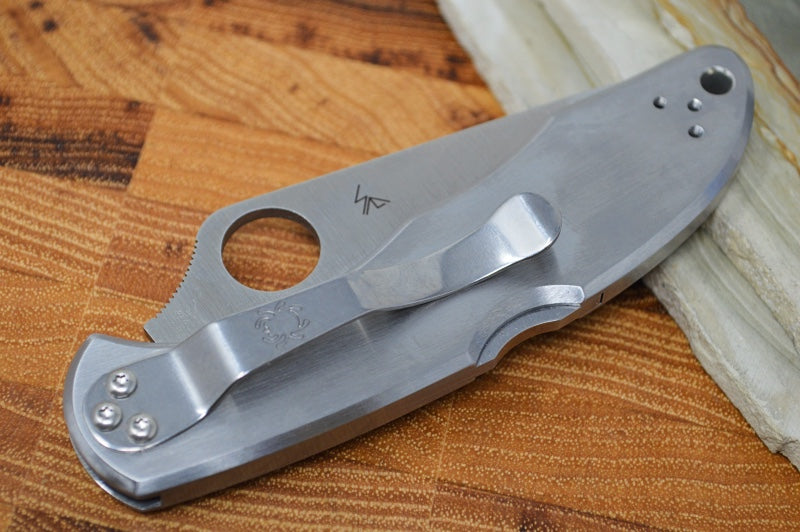 Spyderco Delica - Stainless Steel Handle/ Satin Blade - C11PS