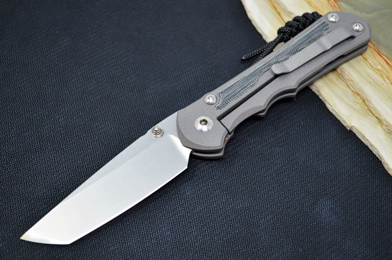 Chris Reeve Knives Large Inkosi LEFT HAND - Tanto - Black Canvas Micarta LIN-1045