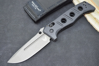 Benchmade 275GY-1 Adamas - Grey CPM-CruWear Drop Point Blade / Black G-10 Handle