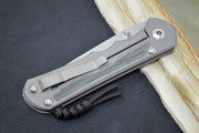 Chris Reeve Knives Large Inkosi LEFT HAND - Tanto - Black Canvas Micarta LIN-1045 - Northwest Knives