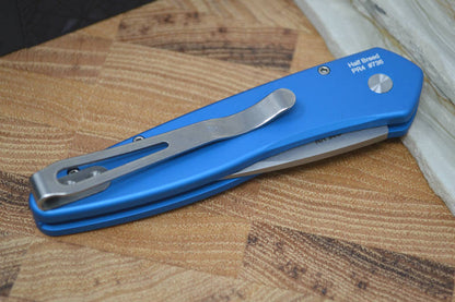 Pro Tech Half Breed Auto - Blue Handle - S35VN Stonewash Blade - Northwest Knives