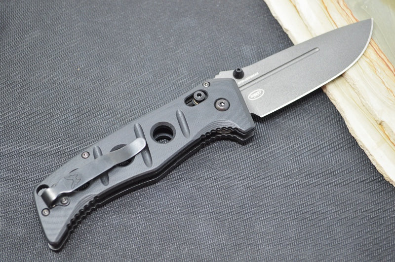 Benchmade 275GY-1 Adamas - Grey CPM-CruWear Drop Point Blade / Black G-10 Handle