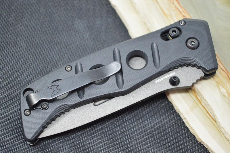 Benchmade 275GY-1 Adamas - Grey CPM-CruWear Drop Point Blade / Black G-10 Handle
