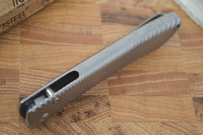Lionsteel Grey Titanium Ti-Spine Integral Folder - M390 Blade - TS1-GM - Northwest Knives