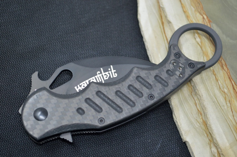Fox Knives Karambit - Black Carbon Fiber Handle / Black N690Co Blade / Emerson Wave - 479CG10 - Northwest Knives