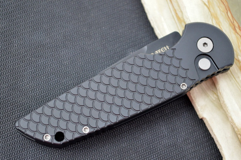 Pro Tech Tactical Response 3 Auto - Black Handle / Fish Scales / Black D2 Blade with Partial Serrate TR-3-X2-D2 - Northwest Knives